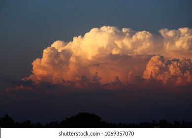 Title: Golden Cloud.
It Is A Cloud Illuminated By Sunset Colors.