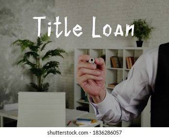 Title Loan Inscription On The Page.
