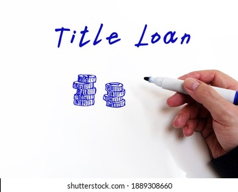 Title Loan Inscription On The Page.
