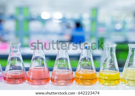 Titration technique in the laboratory.	