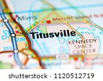 Titusville. Florida. USA on a map