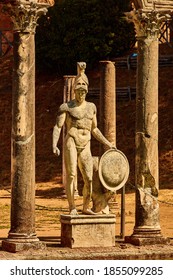 Tivoli, Italy - August 13, 2020 : Hadrians villa Ares statue Tivoli near Rome Lazio region Italy landmark