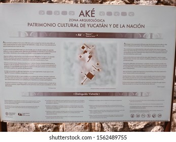 Tixkokob/Yucatan/Mexico - 06/29/2018: Ake (or Aké In Spanish Orthography) Is An Archaeological Site Of The Pre-Columbian Maya Civilization.