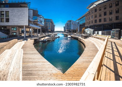 Tjuvholmen scenic harbor and waterfront of Oslo view, capital city of Norway - Powered by Shutterstock