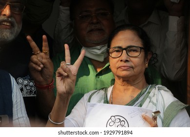 TMC Supremo Ms. Mamata Banerjee Announcing Candidates For Upcoming Assembly Election 2021 In West Bengal From Kalighat TMC Party Office Today. 