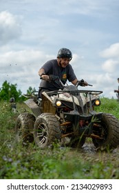 Toapaya, Bintan island, Indonesia, November 2019:"Offroad ATV at Bintan island"