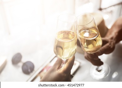 Champagne Toast With Friends Free Stock Photo Picjumbo