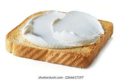 toast with cream cheese isolated on white background - Powered by Shutterstock