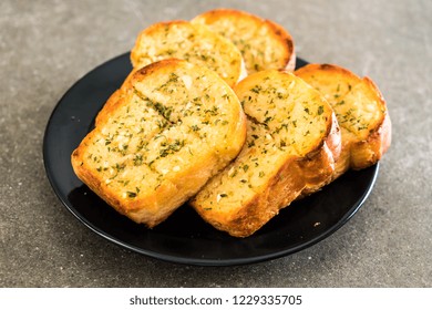 Toast Garlic Bread On Plate