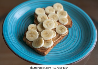 Toast, Natural Peanut Butter And Banana