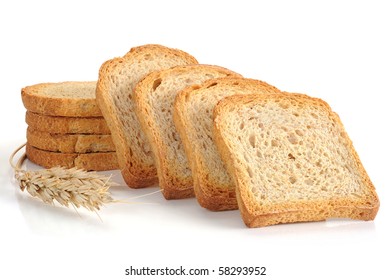 Toasted Bread Studio Isolated On A White Background