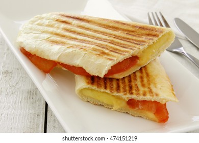 Toasted Cheese And Tomato Panini Lunch