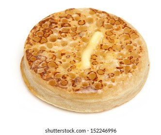 Toasted Crumpet With Butter.