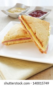 Toasted Ham And Cheese Sandwich