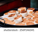 Toasted siopao sold in the streets of Binondo Manila.