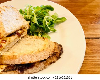 Toasted Sourdough Sandwich With Cheese And Chutney Filling