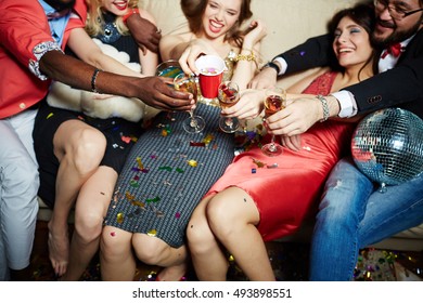 Toasting with drinks