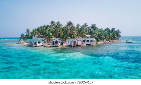 Tobacco Caye Aerial In Belize Barrier Reef