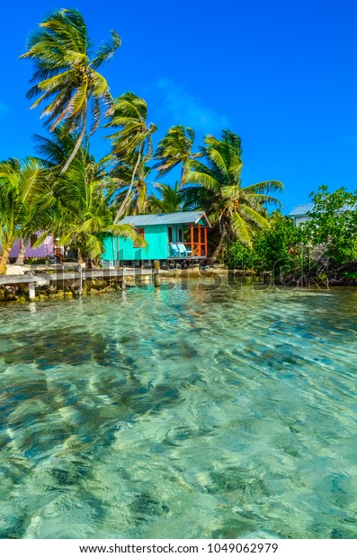 Tobacco Caye Relaxing Cabin Bungalow On Stock Photo Edit Now