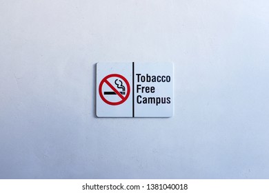 Tobacco Free Campus Sign - No Smoking