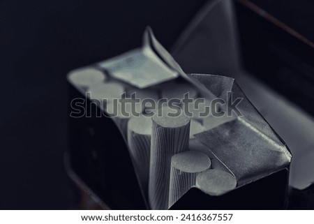 Tobacco smoking. Cigarettes in pack. Harmful deadly habit of smoking. Foto stock © 