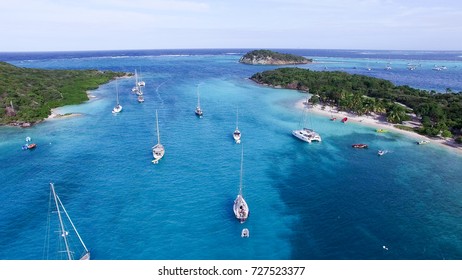 Tobago Cays In Saint-Vincent And The Grenadines Sky View