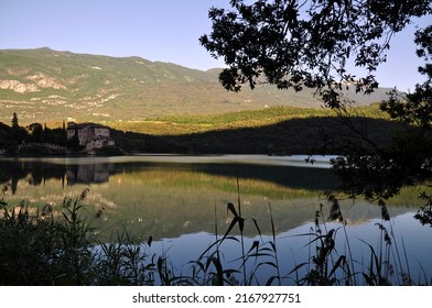 Toblino's lake and castle landscape