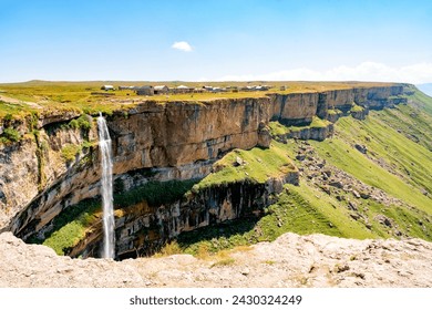 Tobot waterfall, Khunzakh waterfalls, natural monument Dagestan Russia