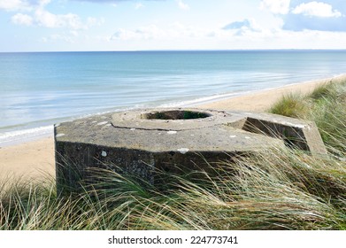 Tobruk bunker WW2 ,Utah Beach is one of the five Landing beaches in the Normandy landings on 6 June 1944, during World War II. Utah is located on the coast of Normandy, France,