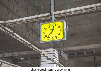 Tochigi, Japan - 06.2022: JR Clock At Oyama Station During Evening Rush Hour