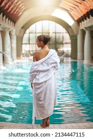 Today Is For Being Pampered. Shot Of A Beautiful Young Woman At The Beauty Spa.