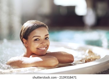 Today Is For Being Pampered. Shot Of A Beautiful Young Woman At The Beauty Spa.