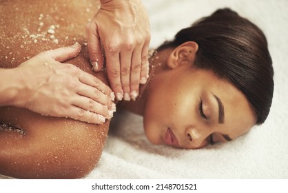 Today Is For Being Pampered. Shot Of A Beautiful Young Woman At The Beauty Spa.