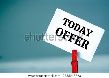 Today Offer Text on White Note