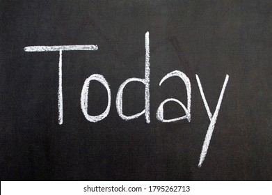 Today white text concept on black background. Success message sign motivation word planning - Shutterstock ID 1795262713