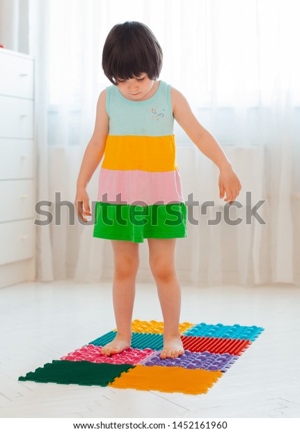 Toddler Baby Foot Massage Mat Exercises Stock Photo Edit Now