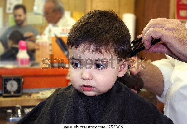 Toddler Boy Getting His First Hair Stock Photo Edit Now 253306