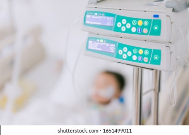 Toddler Boy In Intensive Care Unit Or Icu.Covid19 Coronavirus .toddler Kid Boy Wearing Oxygen Tube In Hospital.Sick
Patient Child Baby Boy In Icu Bed With Fever In Hospital.monkeypox Infection.toddler