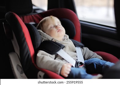 Toddler Boy Sleeping In Car Seat