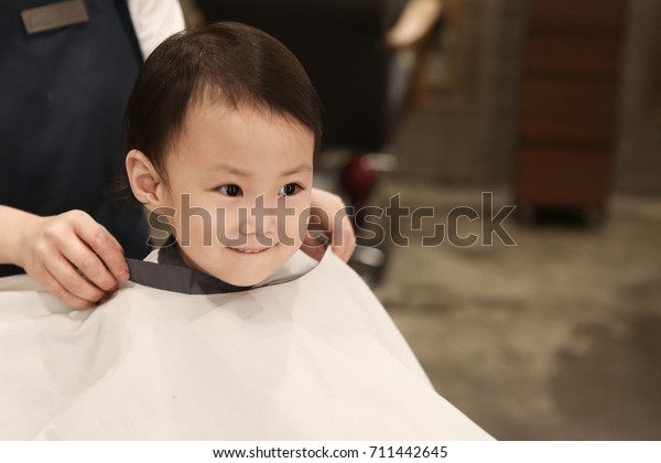 Toddler Child Getting Her First Haircut Stock Photo Edit Now