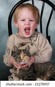 Toddler Choking Cat