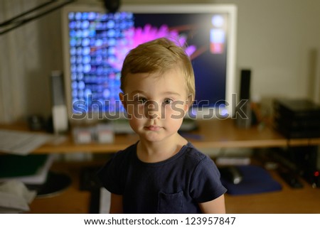 Toddler and computer