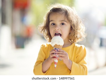 Toddler Eating Ice Cream