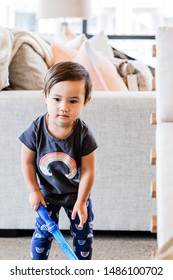 Toddler Girl Exploring Furniture Show Room