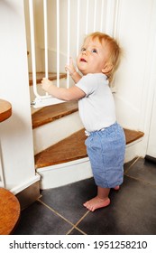 Toddler Near Stairs Security Safety Guard Gate