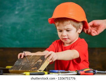 Toddler Protective Helmet Workshop Child Cute Stock Photo Edit Now