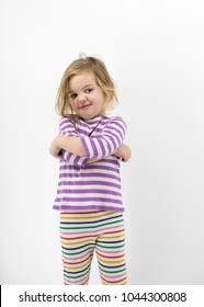 Toddler Wearing Mismatched Clothes