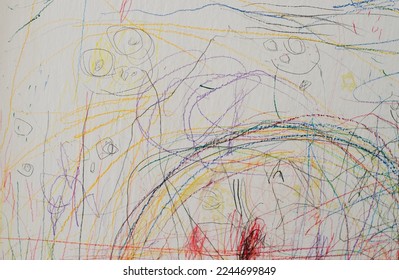 toddler's artwork the white wall