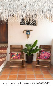 Todos Santos, Mexico. Chairs In A Patio.