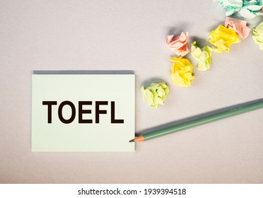 TOEFL Word Acronym, English Exam Or Test.